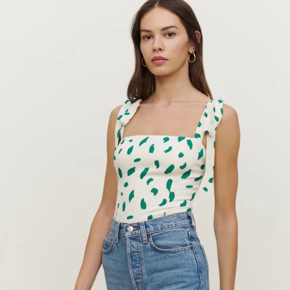 Reformation Ellora Linen Top size 0